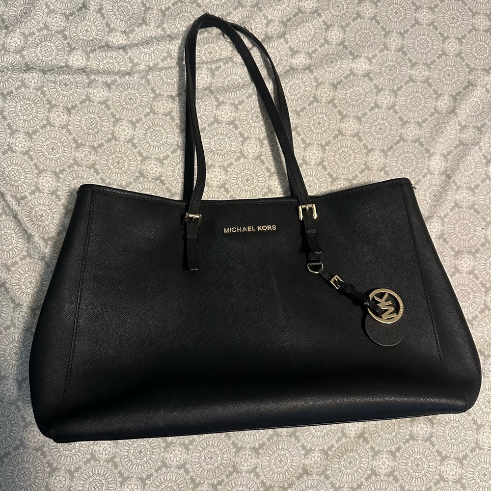 Michael Kors Black Leather Tote